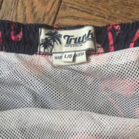 TRUNKS designer swim shorts , blue/pink , size L - Picture 3 of 5